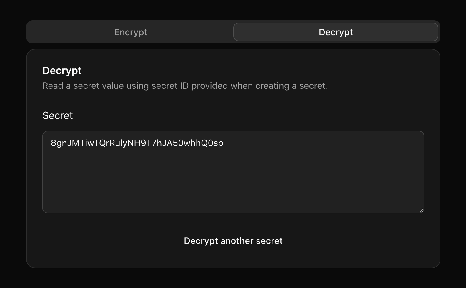 Successful decrypt