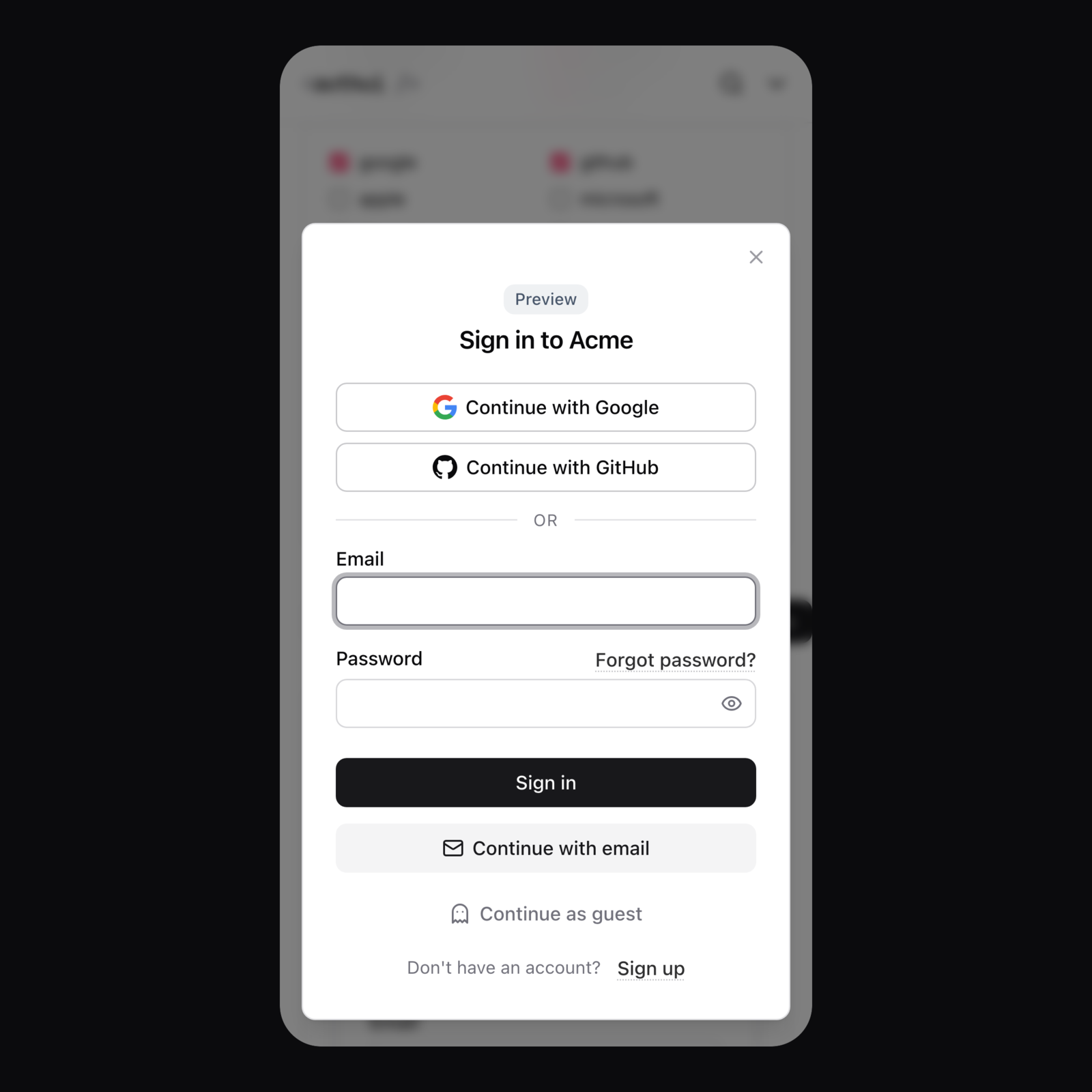 Mobile sign-in