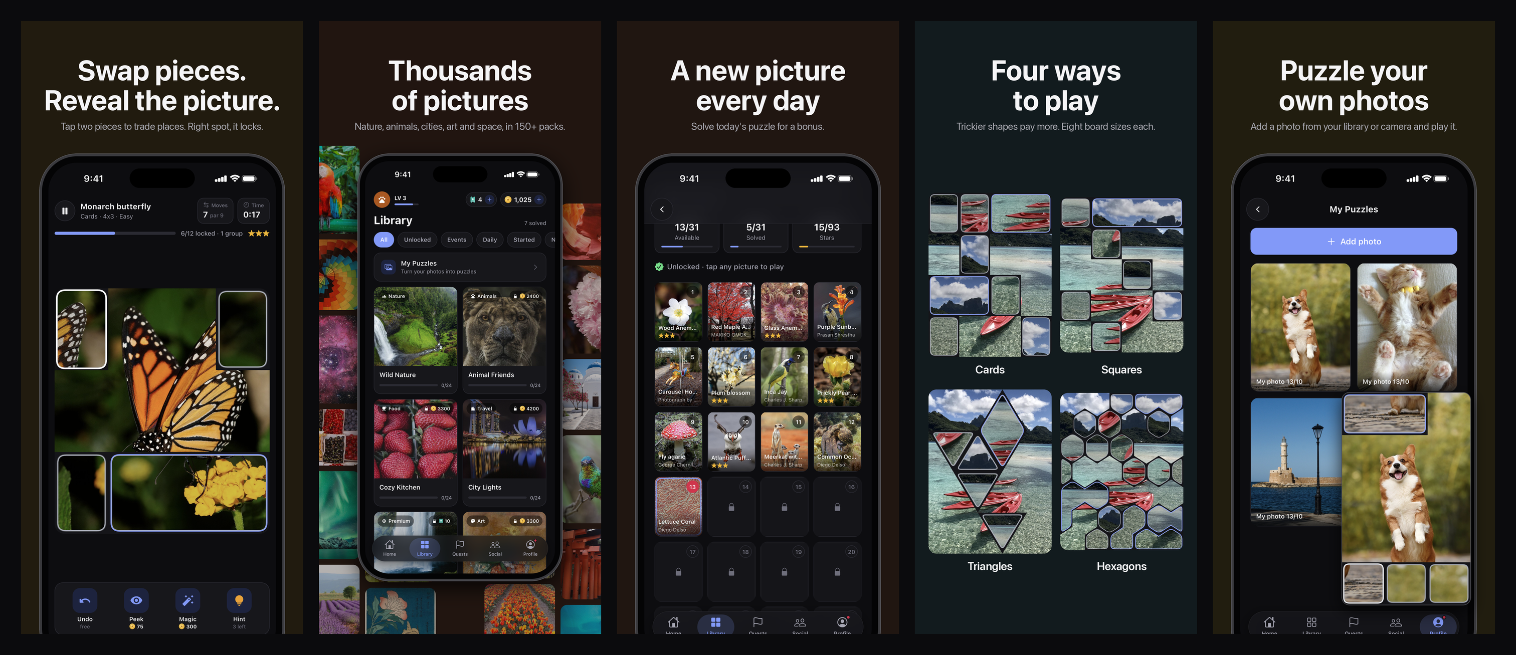 App Store slides 1 to 5